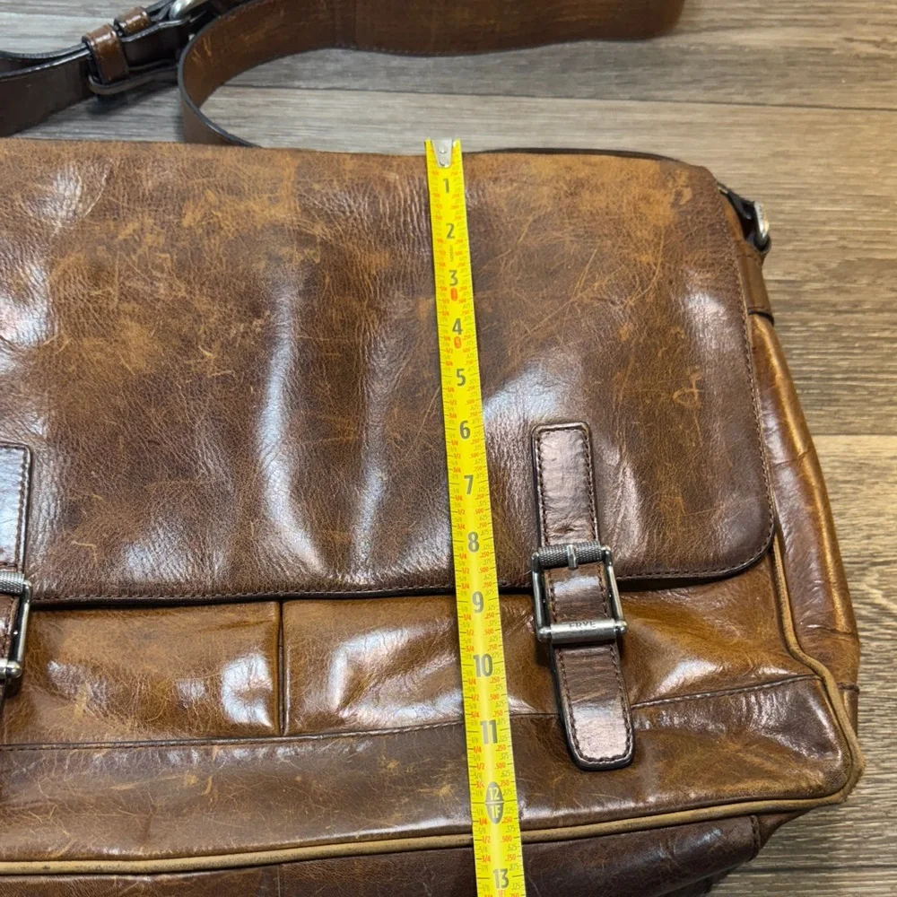 Vintage Frye Brown Leather Men's Messenger Bag